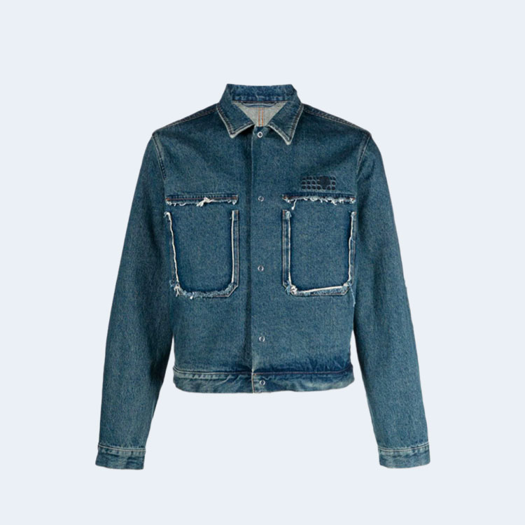 메종 마르지엘라 디스트레스드 데님 재킷